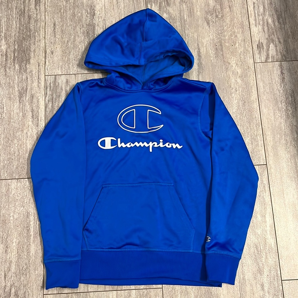 Champion Youth L Blue Performance Hoodie-NWOT